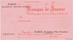 Francs FRANCE régionalisme et divers Paris 1924 DOC.Chèque SPL