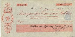 1125,55 Francs FRANCE regionalism and miscellaneous Paris 1914 DOC.Chèque XF