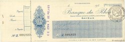 Francs FRANCE régionalisme et divers Bayeux 1920 DOC.Chèque SUP