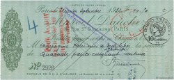 40,50 Francs FRANCE regionalism and various Paris 1922 DOC.Chèque XF