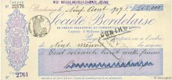 168000 Francs FRANCE régionalisme et divers Bordeaux 1909 DOC.Chèque SUP