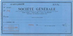Francs FRANCE regionalism and various Paris 1933 DOC.Chèque XF