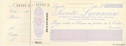 Francs FRANCE regionalismo e varie Lyon 1890 DOC.Chèque SPL