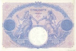 50 Francs BLEU ET ROSE FRANCIA  1914 F.14.27 SPL a AU