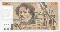 100 Francs DELACROIX  UNIFACE FRANCE  1987 F.69U.11 AU