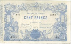 100 Francs type 1862 - Bleu à indices Noirs FRANCIA  1869 F.A39.04 BC+