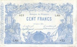100 Francs type 1862 - Bleu à indices Noirs FRANCE  1875 F.A39.11 TB+
