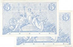 5 Francs NOIR Consécutifs FRANCE  1873 F.01.24 VF+