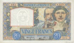 20 Francs TRAVAIL ET SCIENCE FRANKREICH  1941 F.12.17 VZ