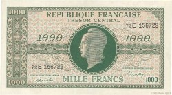 1000 Francs MARIANNE THOMAS DE LA RUE FRANCIA  1945 VF.13.02 q.FDC