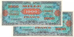 1000 Francs FRANCE Consécutifs FRANCE  1945 VF.27.02 AU-