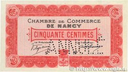 50 Centimes Annulé FRANCE régionalisme et divers Nancy 1915 JP.087.02 SUP+