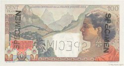 100 Francs La Bourdonnais Spécimen AFRIQUE ÉQUATORIALE FRANÇAISE  1947 P.24s AU