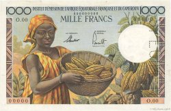1000 Francs Spécimen AFRIQUE ÉQUATORIALE FRANÇAISE  1957 P.34s SPL