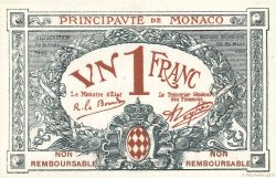 1 Franc ESSAI Essai MONACO  1920 P.05r UNC