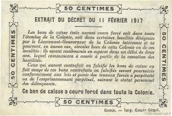 50 Centimes SENEGAL  1917 P.01b AU