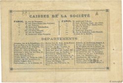 1 Franc FRANCE regionalism and various Paris 1871 JER.75.02 VF
