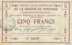 5 Francs FRANCE Regionalismus und verschiedenen  1915 JPNEC.80.416 SS