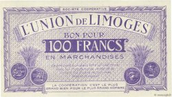 100 Francs FRANCE regionalism and miscellaneous Limoges 1920  AU