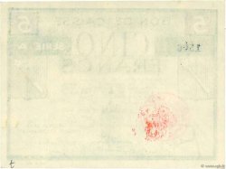 5 Francs FRANCE regionalism and various Colmar 1940 K.014 UNC-