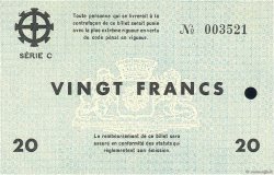 20 Francs FRANCE Regionalismus und verschiedenen Mulhouse 1940 K.071 fST+