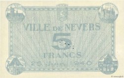 5 Francs FRANCE regionalismo y varios Nevers 1940 K.088 EBC
