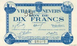 10 Francs FRANCE Regionalismus und verschiedenen Nevers 1940 K.089 fST