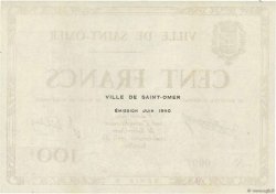 100 Francs FRANCE Regionalismus und verschiedenen Saint-Omer 1940 K.112 fST+