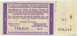 1 Franc BON DE SOLIDARITÉ FRANCE regionalism and miscellaneous  1941  XF