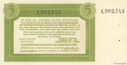 5 Francs BON DE SOLIDARITÉ FRANCE regionalism and miscellaneous  1941  AU