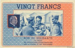 20 Francs BON DE SOLIDARITE FRANCE regionalismo e varie  1941  SPL