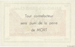 100 Francs FRANCE regionalism and miscellaneous Salins-Les-Bains 1940 K.115b UNC