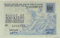 100 Kilos Acier ordinaire FRANCE regionalism and various  1948  VF