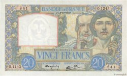20 Francs TRAVAIL ET SCIENCE  FRANCE  1940 F.12.08