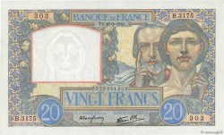 20 Francs TRAVAIL ET SCIENCE  FRANCE  1941 F.12.12