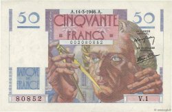 50 Francs LE VERRIER FRANCE  1946 F.20.01 XF+