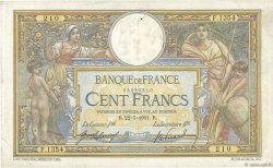 100 Francs LUC OLIVIER MERSON sans LOM FRANCE  1911 F.23.03