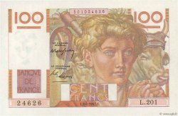 100 Francs JEUNE PAYSAN FRANKREICH  1947 F.28.14 fST+