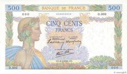 500 Francs LA PAIX Spécimen FRANCIA  1940 F.32.01S SC+