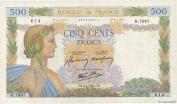 500 Francs LA PAIX FRANKREICH  1944 F.32.46 fVZ