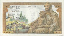 1000 Francs DÉESSE DÉMÉTER FRANCIA  1943 F.40.20 q.FDC