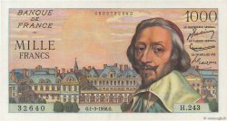 1000 Francs RICHELIEU FRANCE  1956 F.42.19 AU+