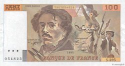 100 Francs DELACROIX 442-1 & 442-2 Fauté FRANKREICH  1995 F.69ter.02c fST