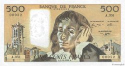 500 Francs PASCAL Petit numéro FRANCE  1991 F.71.48 pr.NEUF