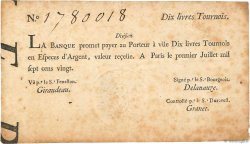 10 Livres Tournois typographié FRANCE  1720 Dor.22 TTB