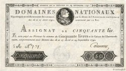 50 Livres  FRANCE  1790 Ass.04a