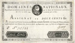 200 Livres  FRANCE  1791 Ass.17a