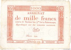 1000 Francs  FRANCE  1795 Ass.50a