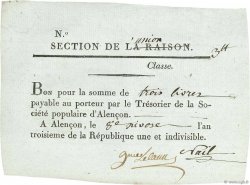 3 Livres FRANCE  1794 Kol.61.106var SUP