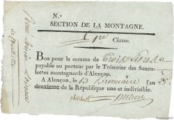 3 Livres FRANCE  1794 Kol.61.96var XF